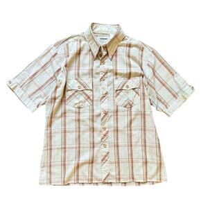 Campus Vintage 80s Plaid Button Up Shirt Rugged Country L